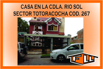 CASA CDLA. RIO SOL 267 MINI