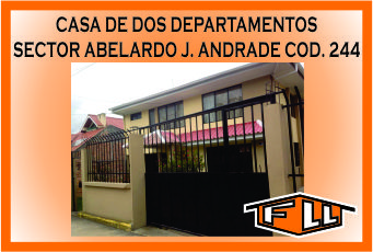 CASA DE DOS DEPARTAMENTO ABELARDO J ANDRADE 244 MINI