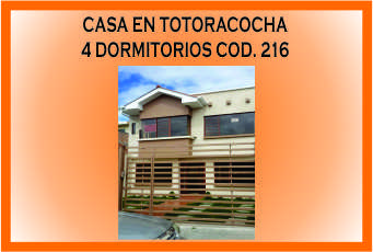 CASA TOTORACOCHA 4D 216 MINI