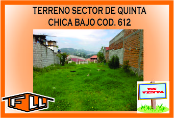 TERRENO QUINTA CHICA BAJO 612 MINI