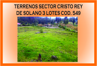 TERRENOS CRISTO REY SOLANO MINI 549