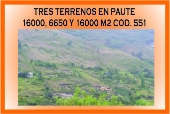 TRES TERRENOS PAUTE 551 MINI